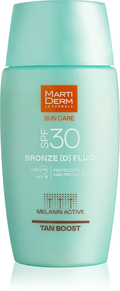 MartiDerm Sun Care Bronze D Fluid aurinkosuojaneste kasvoille rusketuksen pidentämiseen SPF 30 50 ml