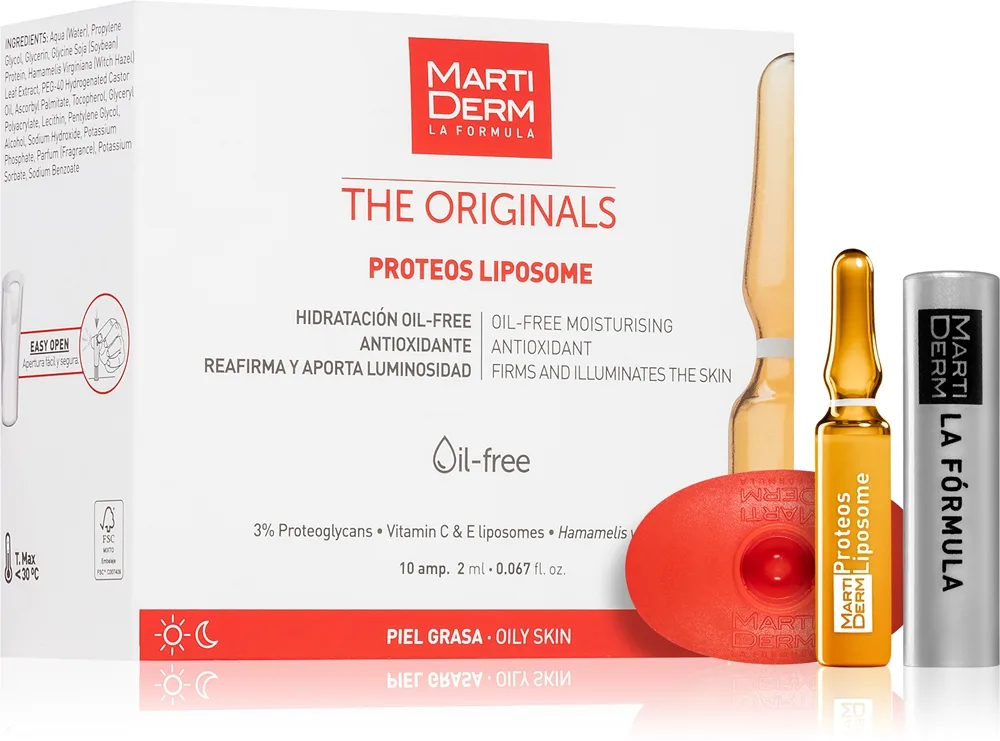 MartiDerm The Originals Proteos Liposome Mjukgörande och illuminerande vård I ampuller 10x2 ml