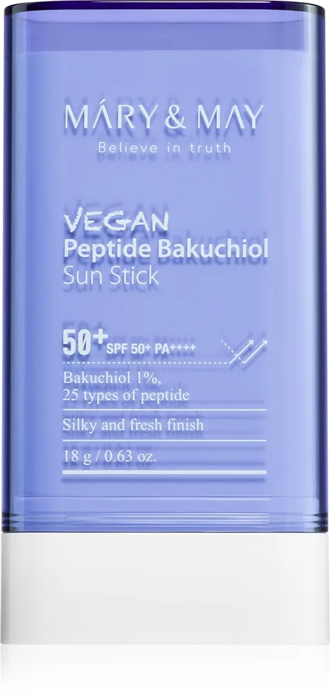 Mary&May Peptide Bakuchiol Sun Stick Solcreme stick med anti-aldringseffekt SPF 50+ 18 g