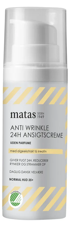 Anti Wrinkle 24H Face Cream For Normal Skin Fragrance Free 50 ml