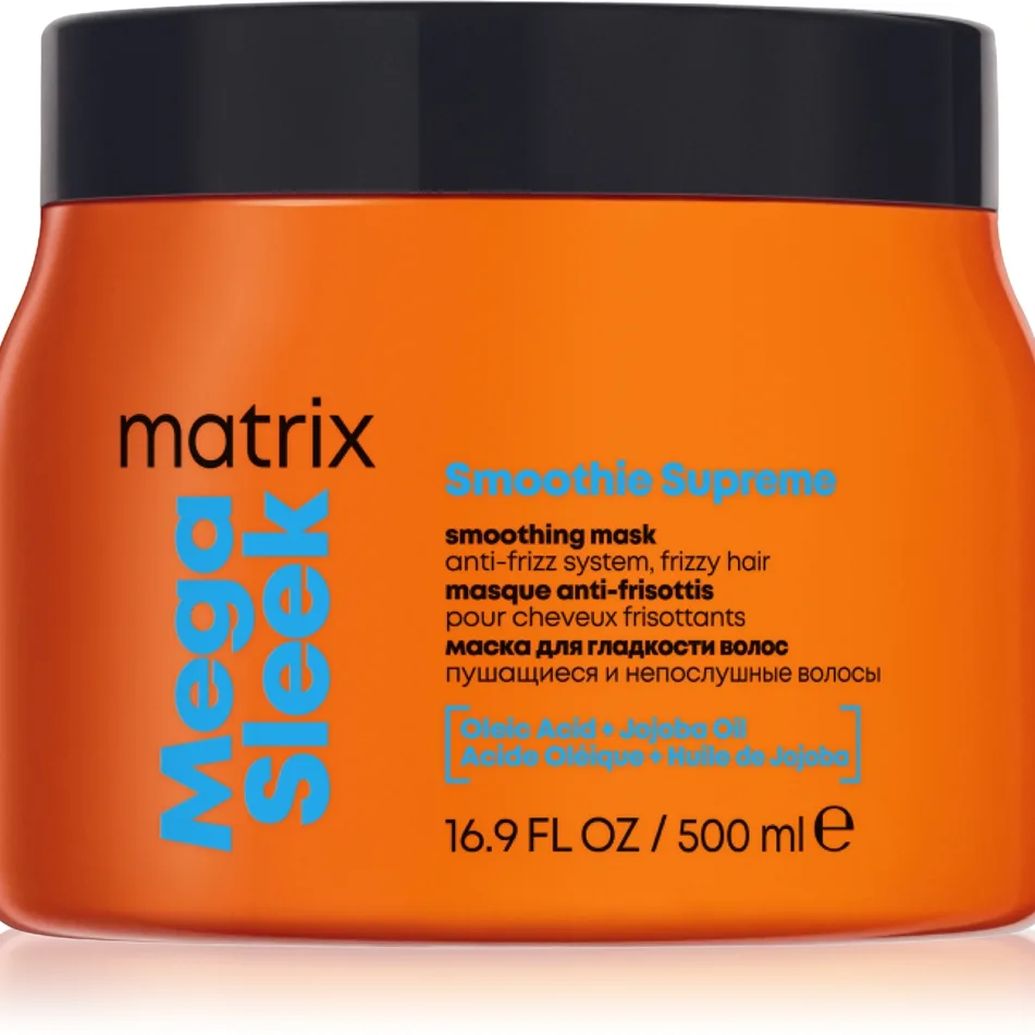 Matrix Mega Sleek Smoothing Mask Hårmask För ostyrigt och krulligt hår 500 ml