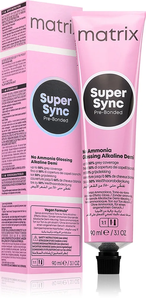 Matrix Super Sync Pre-Bonded hiusten puolikestoväri sävy 6N Neutral Dark Blonde 90 ml
