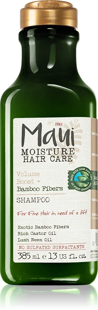 Maui Moisture Volume Boost + Bamboo Fibers Energigivende shampoo Til fint hår og hår uden volumen 385 ml