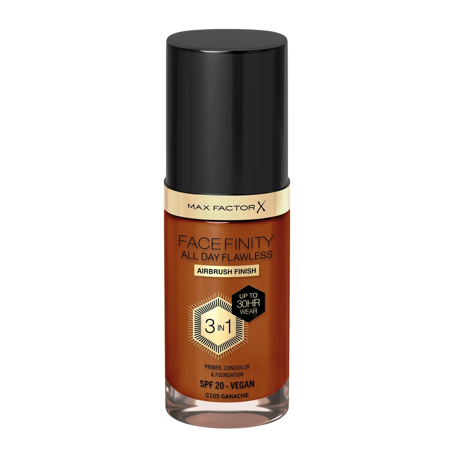 Max Factor All Day Flawless 3in1 Foundation 105 Ganache