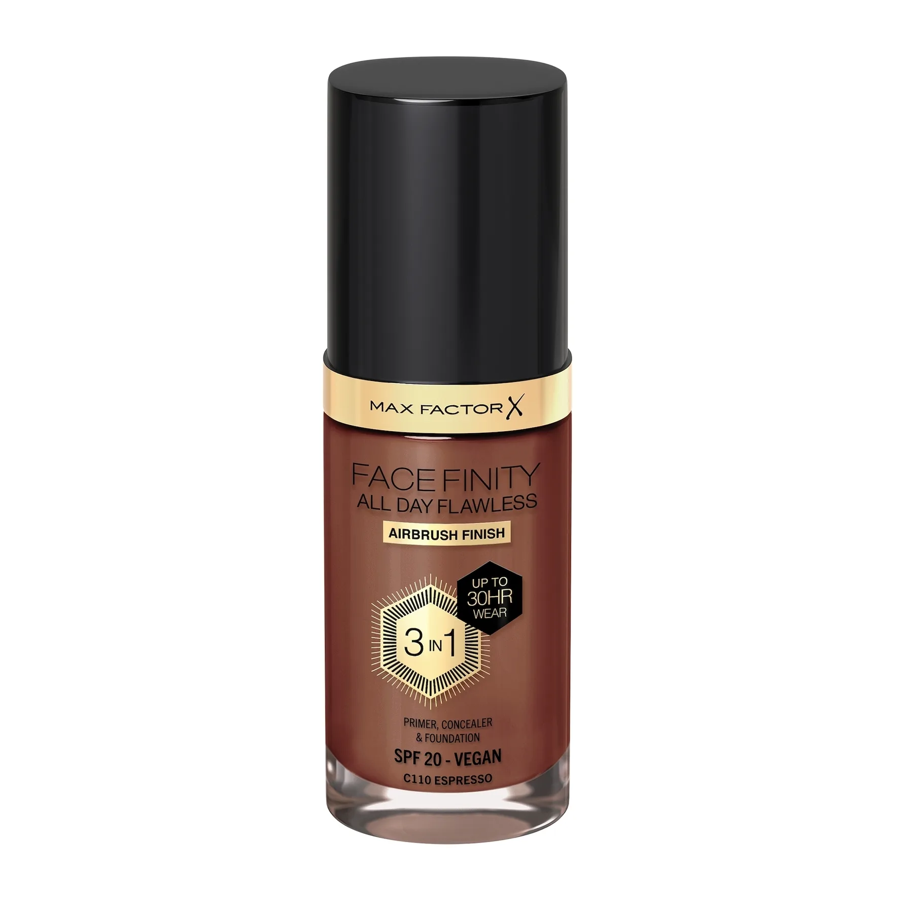 Max Factor All Day Flawless 3in1 Foundation 110 Espresso