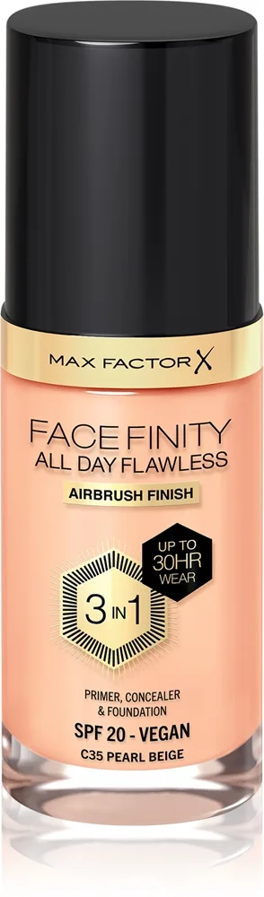 Max Factor Facefinity All Day Flawless Långvarig foundation SPF 20 Skugga 35 Pearl Beige 30 ml