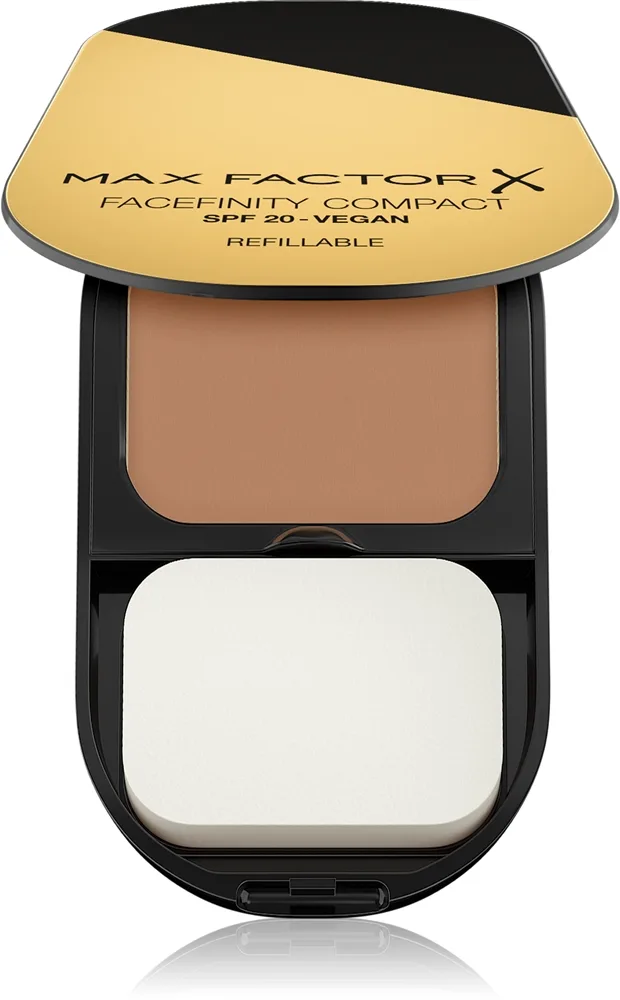Max Factor Facefinity Refillable Kompakt mattifierande foundation SPF 20 Skugga 007 Bronze 10 g