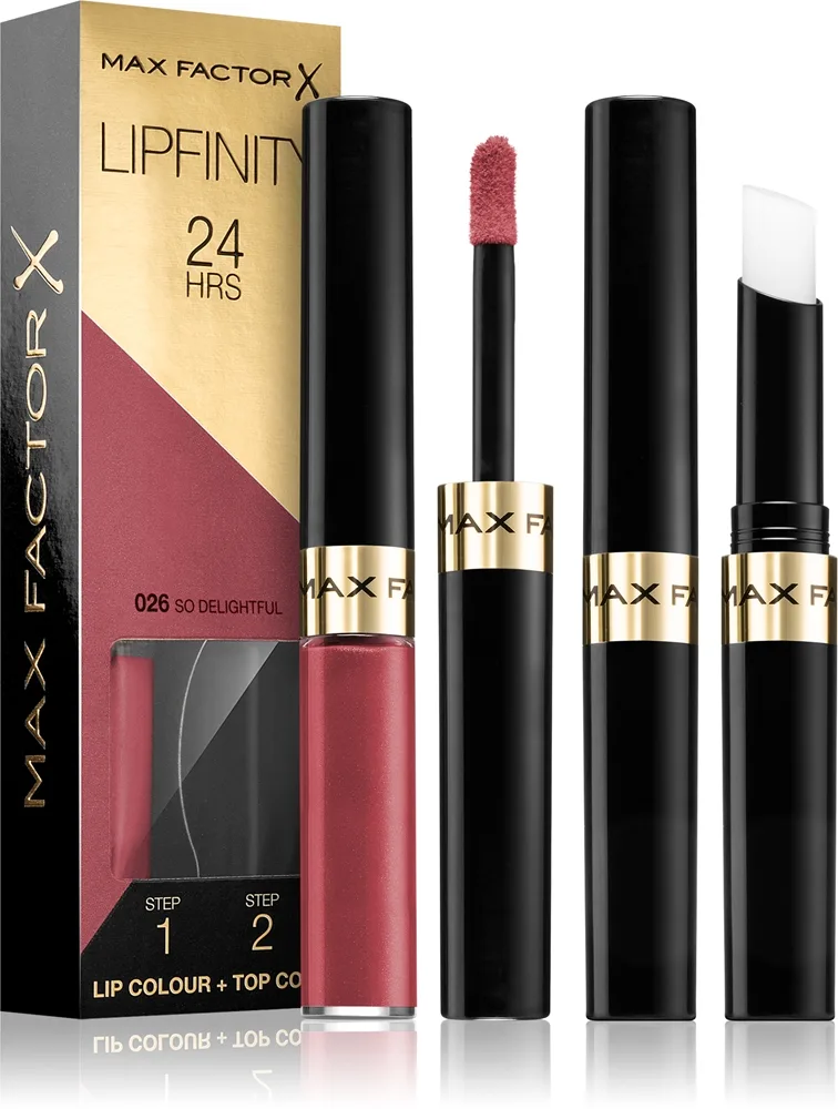 Max Factor Lipfinity Lip Colour Langtidsholdbar læbestift Med balsam Skygge 026 So Delightful