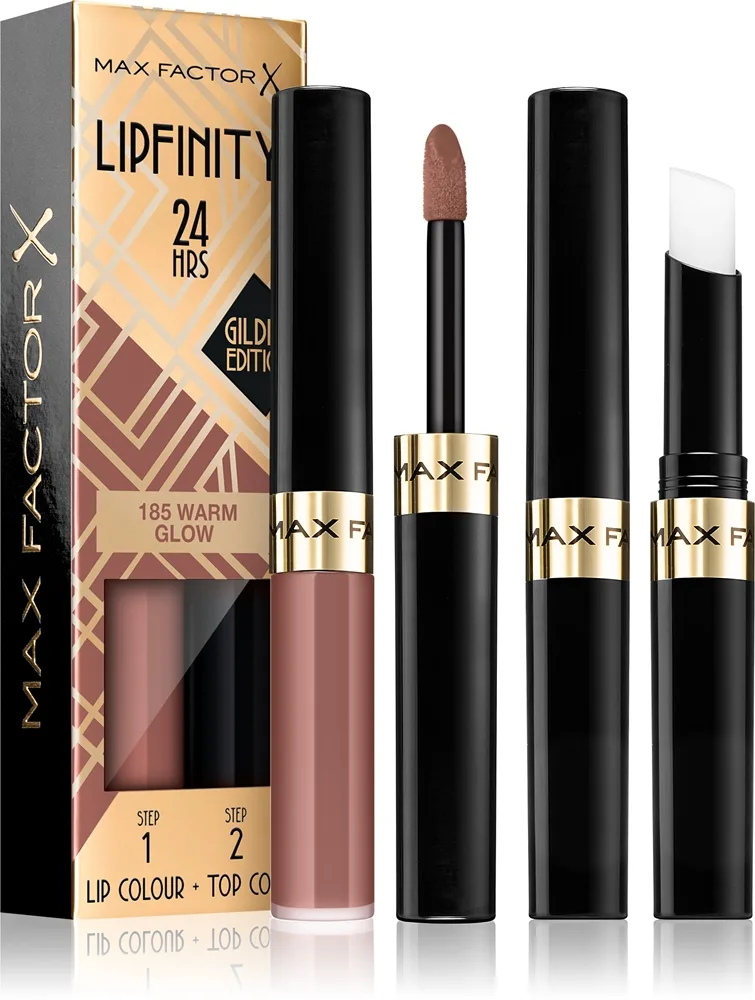 Max Factor Lipfinity Gilded Edition Långvarigt läppstift Med balsam Skugga 008 Honey Dream 4,2 g