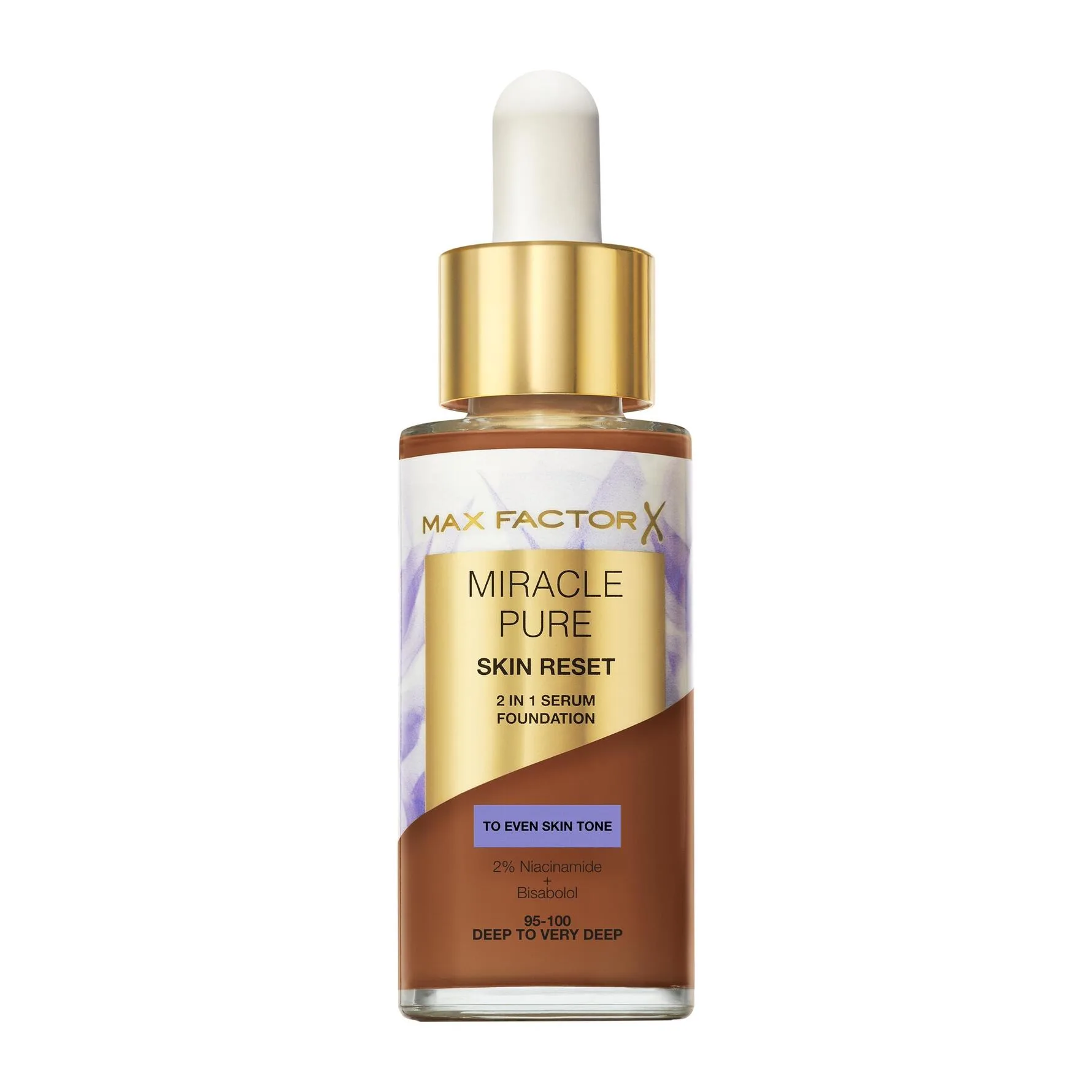 Max Factor Miracle Pure Skin Reset vårdande makeup Skugga 95-100 Deep To Very Deep 30 ml