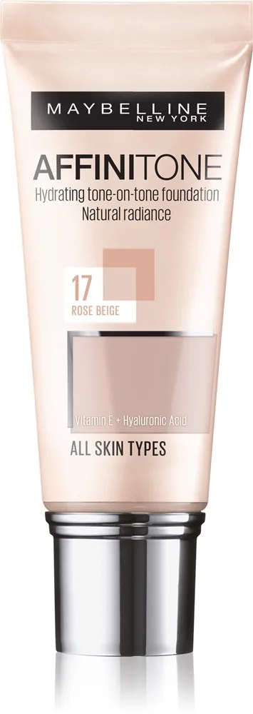 MAYBELLINE NEW YORK Affinitone Fugtende foundation Skygge 17 Rose Beige 30 ml