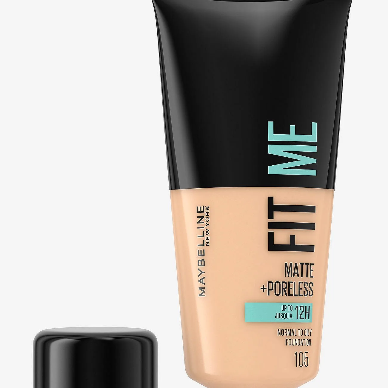 MAYBELLINE NEW YORK Fit Me! Matte+Poreless mattapinnan antava meikki normaalille ja rasvaiselle iholle sävy 105 Natural Ivory 30 ml