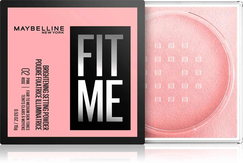 MAYBELLINE NEW YORK Fit Me! Powder Mattifierande löspuder Skugga 02 Pink 15 g