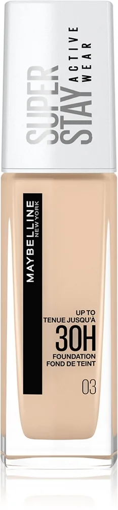 MAYBELLINE NEW YORK SuperStay Active Wear Långvarig foundation För full täckning Skugga 21 Nude Beige 30 ml