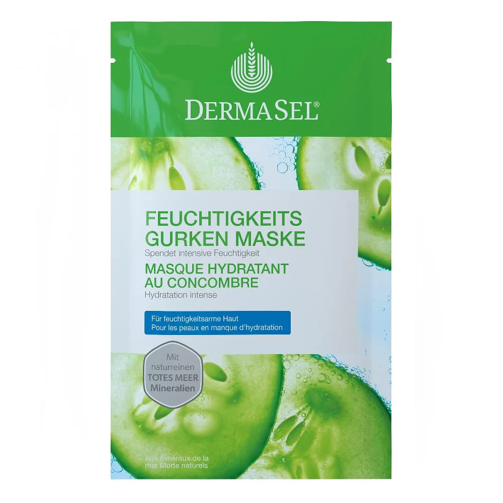 DERMASEL FEUCHTIGKEITS GURKEN MASKE 12 ml Gesichtsmaske