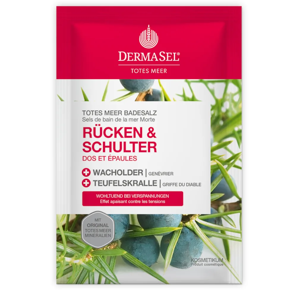DERMASEL Totes Meer Badesalz Rücken &amp; Schulter 80 g Bad