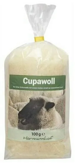 Cupawoll Fettwolle Mit Natürlichem Lanolin 100 G - 100% reine Schafwolle