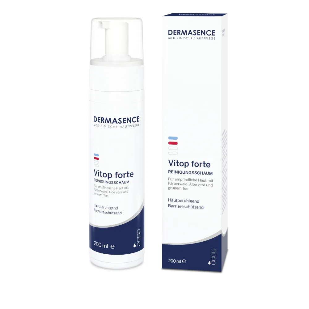 DERMASENCE Vitop forte Reinigungsschaum 200 ml Schaum