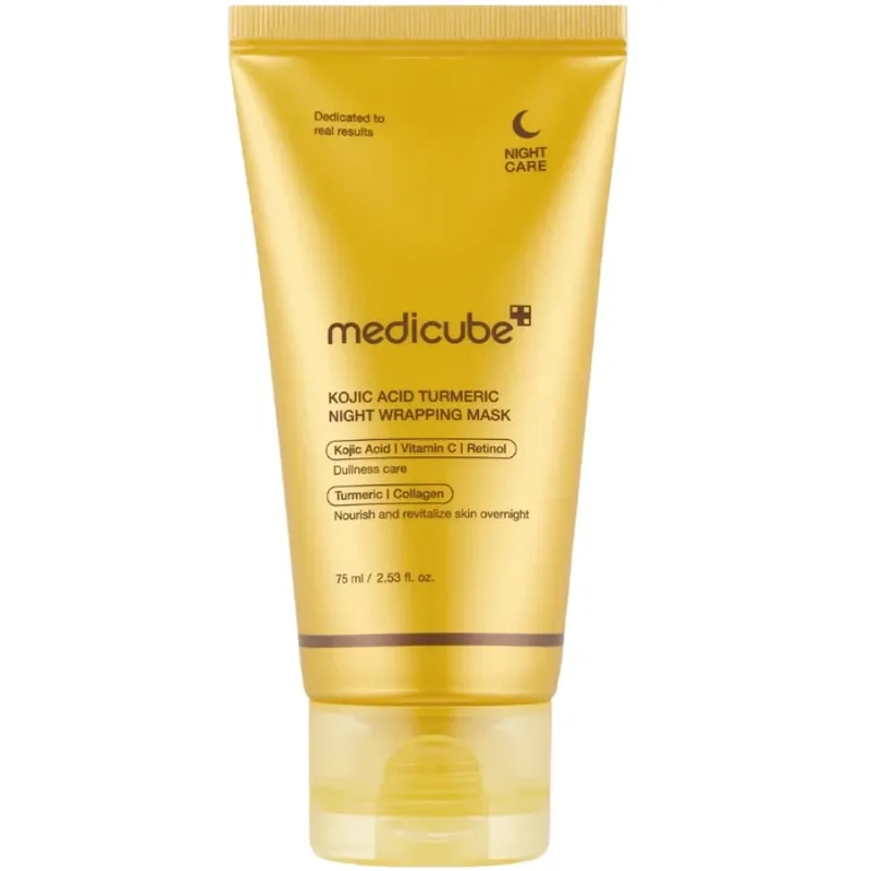 medicube Kojic Acid Turmeric Night Wrapping Mask Uppljusande mask för trött, ojämn hud för natten 75 ml