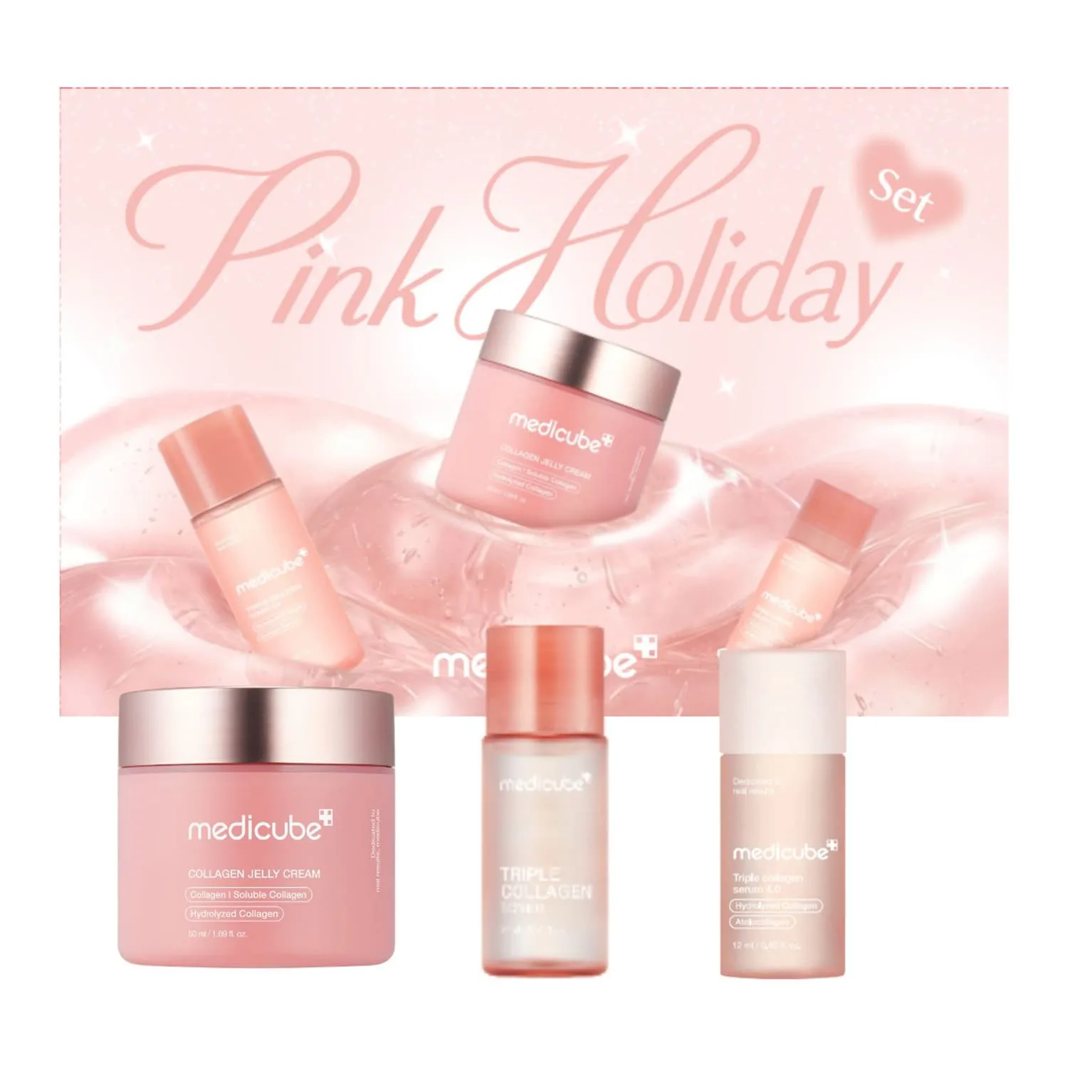 Medicube - Medicube Pink Holiday Set - Æske Med Ansigtspleje - Set Pink Holiday 112 Ml - For Women