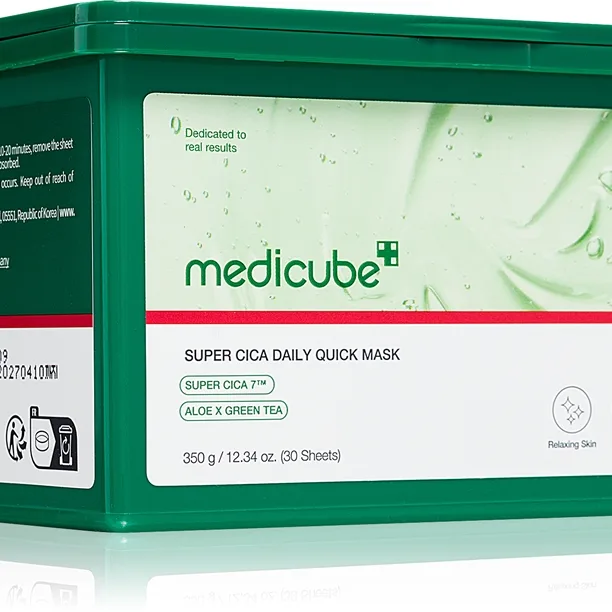 Medicube Super Cica Daily Quick Mask Lindrande arkmask för ansiktet med vårdande effekt 30 st.
