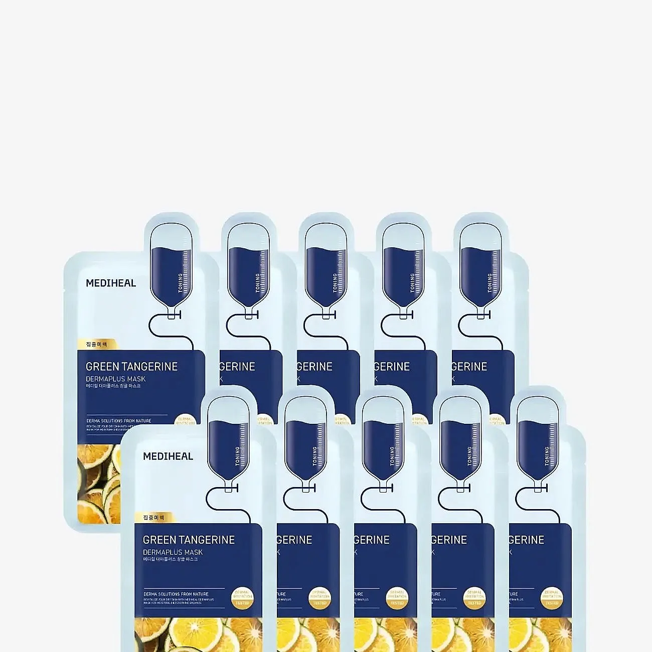 Mediheal Mediheal - Dermaplus Green Tangerine Mask (10Pcs.) - Nude - 10 PCS