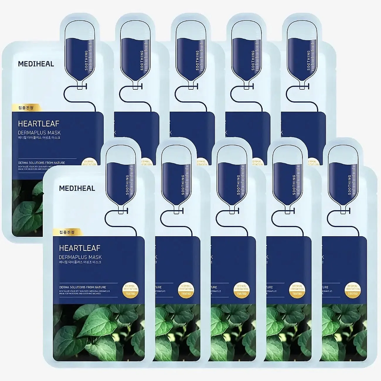 Mediheal Mediheal - Dermaplus Heartleaf Mask (10Pcs.) - Nude - 10 PCS