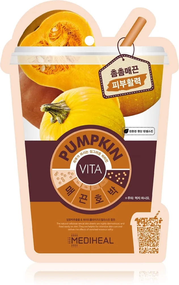 MEDIHEAL Vita Mask Pumpkin närande arkmask för ansiktet med lyftande effekt 20 ml