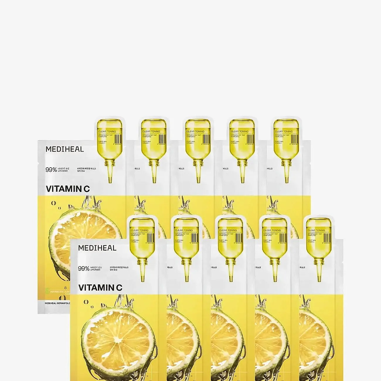 Mediheal Mediheal - Vitamin C Essential Mask Clear Toning (10Pcs.) - Nude - 10 PCS
