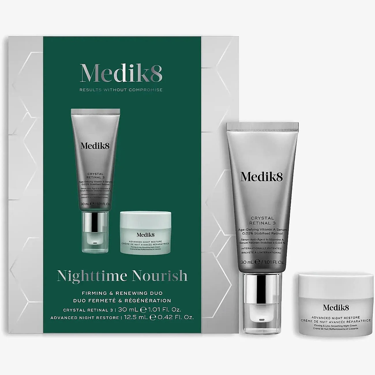 Medik8 Nighttime Nourish (Kit) Innehåll: Crystal Retinal 3 30Ml Advanced Night Restore 12.5Ml - Nude - 177 G