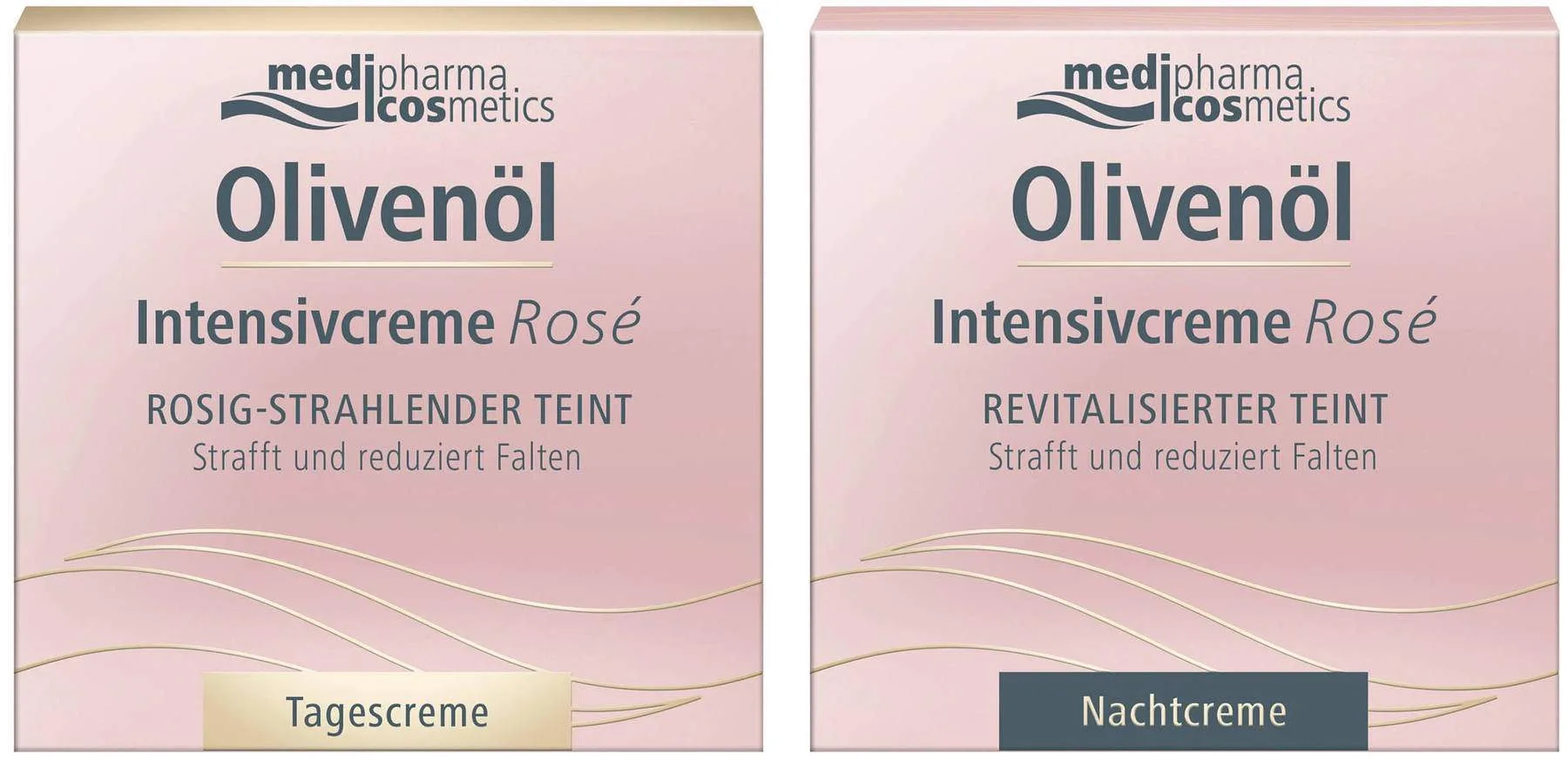 medipharma cosmetics Olivenöl Intensiv Rose Tagescreme 50 ml + Rose Nachtcreme 50 ml - Gesichtspflege