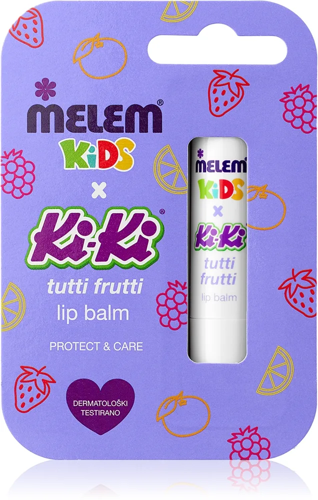 Melem KiKi Tutti Frutti Läppbalsam för barn 4.5 g