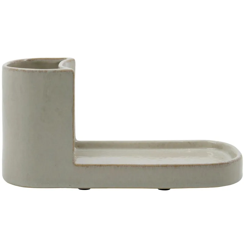 Meraki Datura Brush & Soap Holder Medium - Shellish Grey