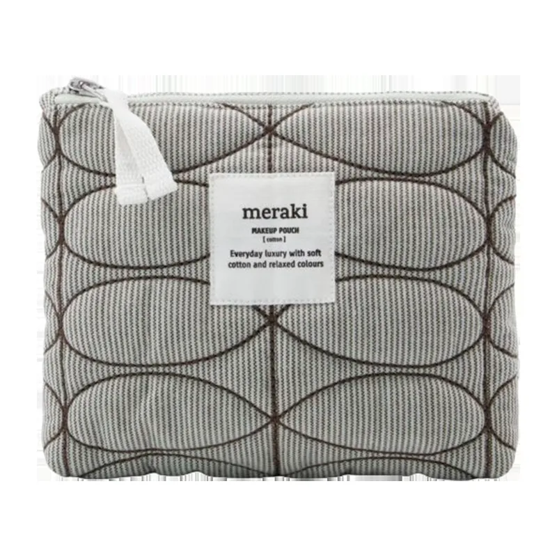 Meraki Makeup Pung Mentha Lys Grå/Armygrøn (1 stk)
