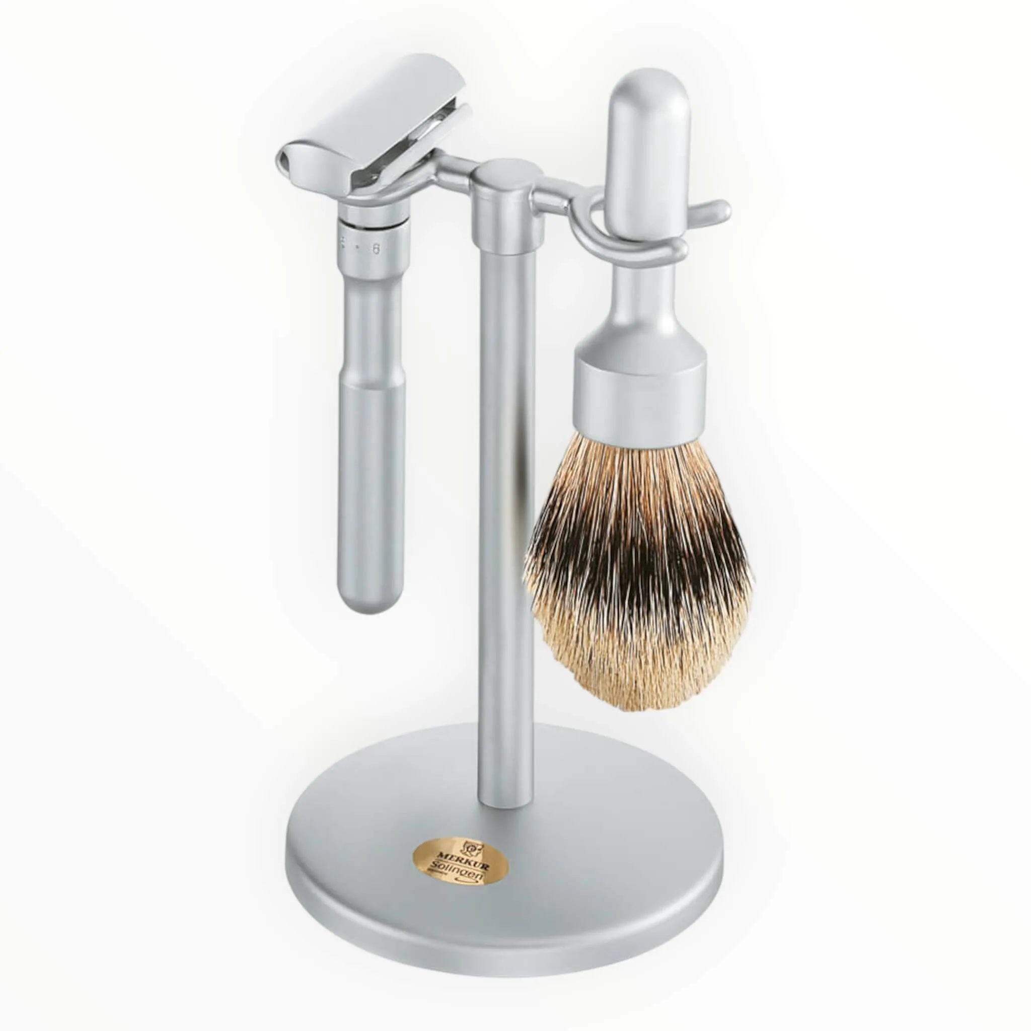 Merkur Futur Barbersæt, Skraber, børster og holder, Mat