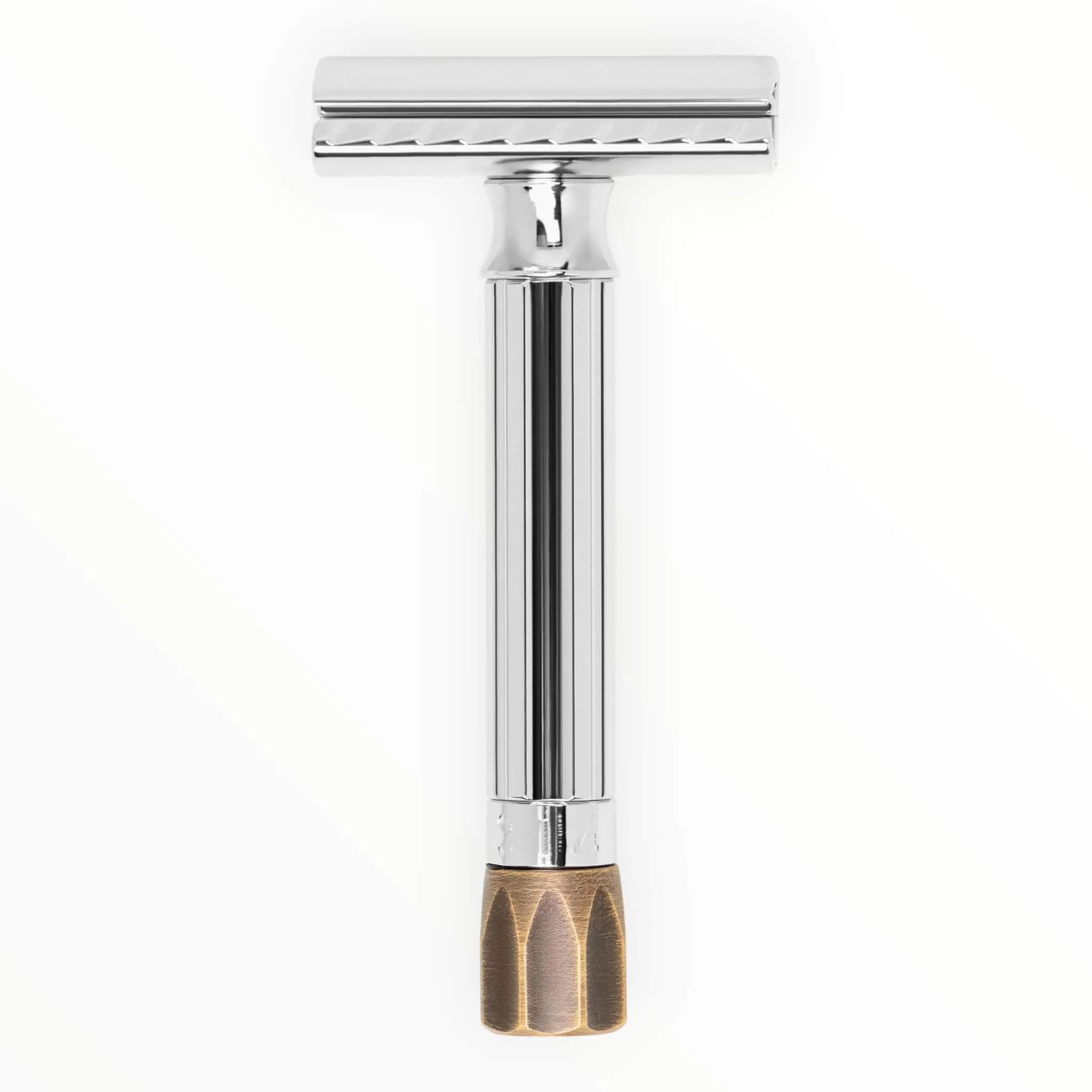 Merkur Progress Justerbar DE-skraber, Antique Knob, Krom