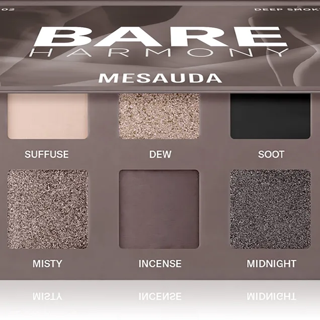 Mesauda Bare Harmony Palett för ögonskugga Skugga 202 Deep Smoky 6x1 g
