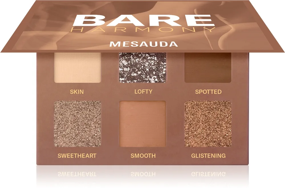 Mesauda Bare Harmony Palett för ögonskugga Skugga 206 Timeless Nude 6x1 g