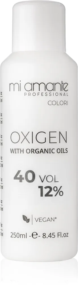 Mi Amante Professional Colori Oxigen With Organic Oils kehite-emulsio ammattilaiskäyttöön 12% 40 Vol. 250 ml