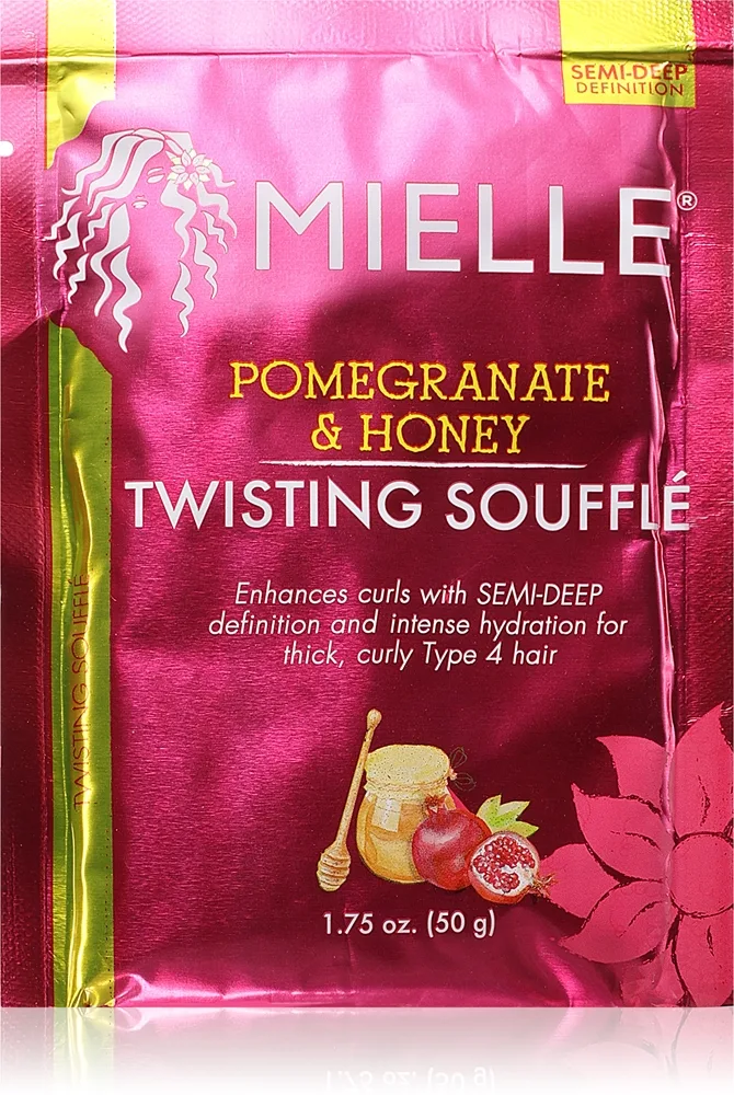 Mielle Pomegranate & Honey Twisting Soufflé hiusvoide aaltoileville ja kiharille hiuksille 50 g