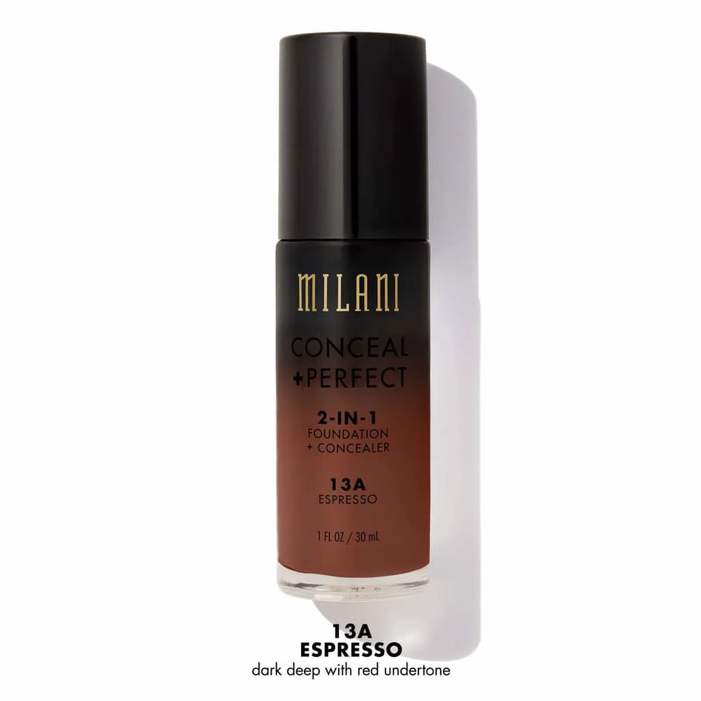 Milani Conceal + Perfect Liquid Foundation - 13A Espresso