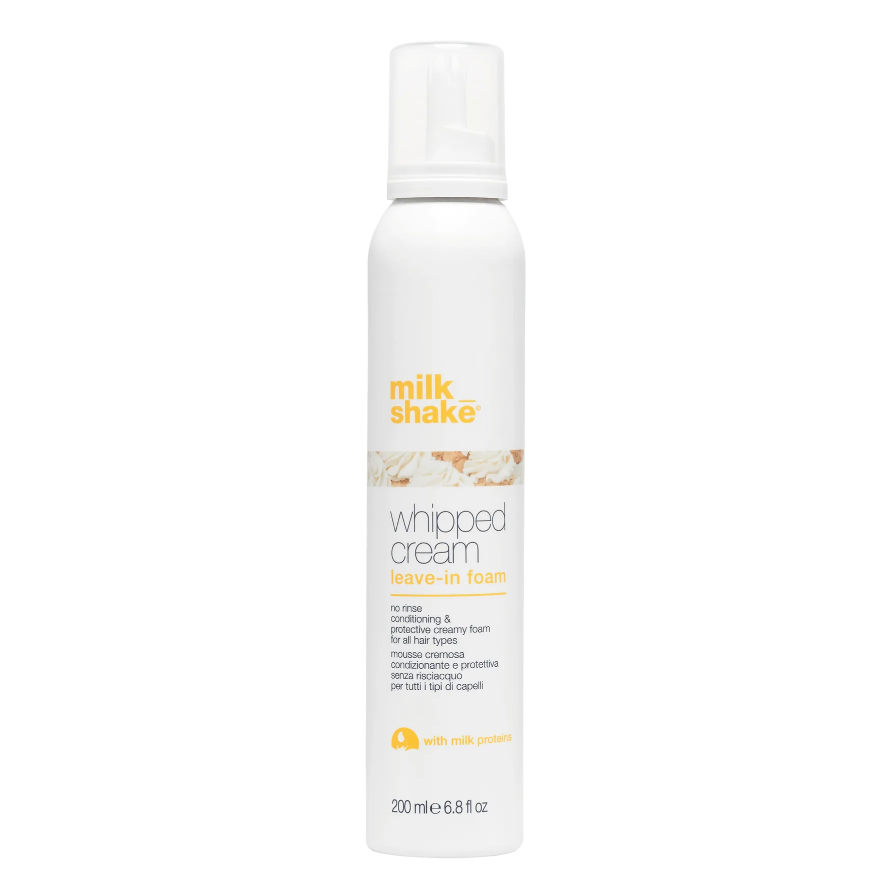 milk_shake® Leave-in Whipped Cream Foam hiuksiin jätettävä hoito kaikille hiustyypeille 200 ml