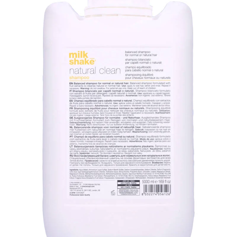Milk_Shake Natural Clean Shampoo 5000 ml