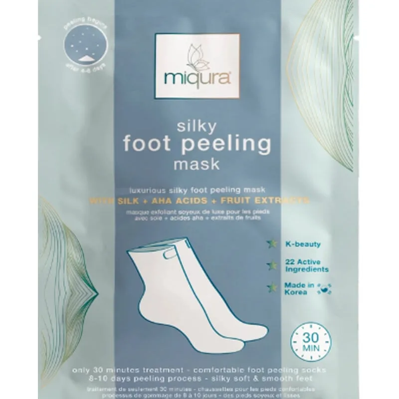 Miqura Silky Foot Peeling Mask (Stop Beauty Waste)   1 stk.