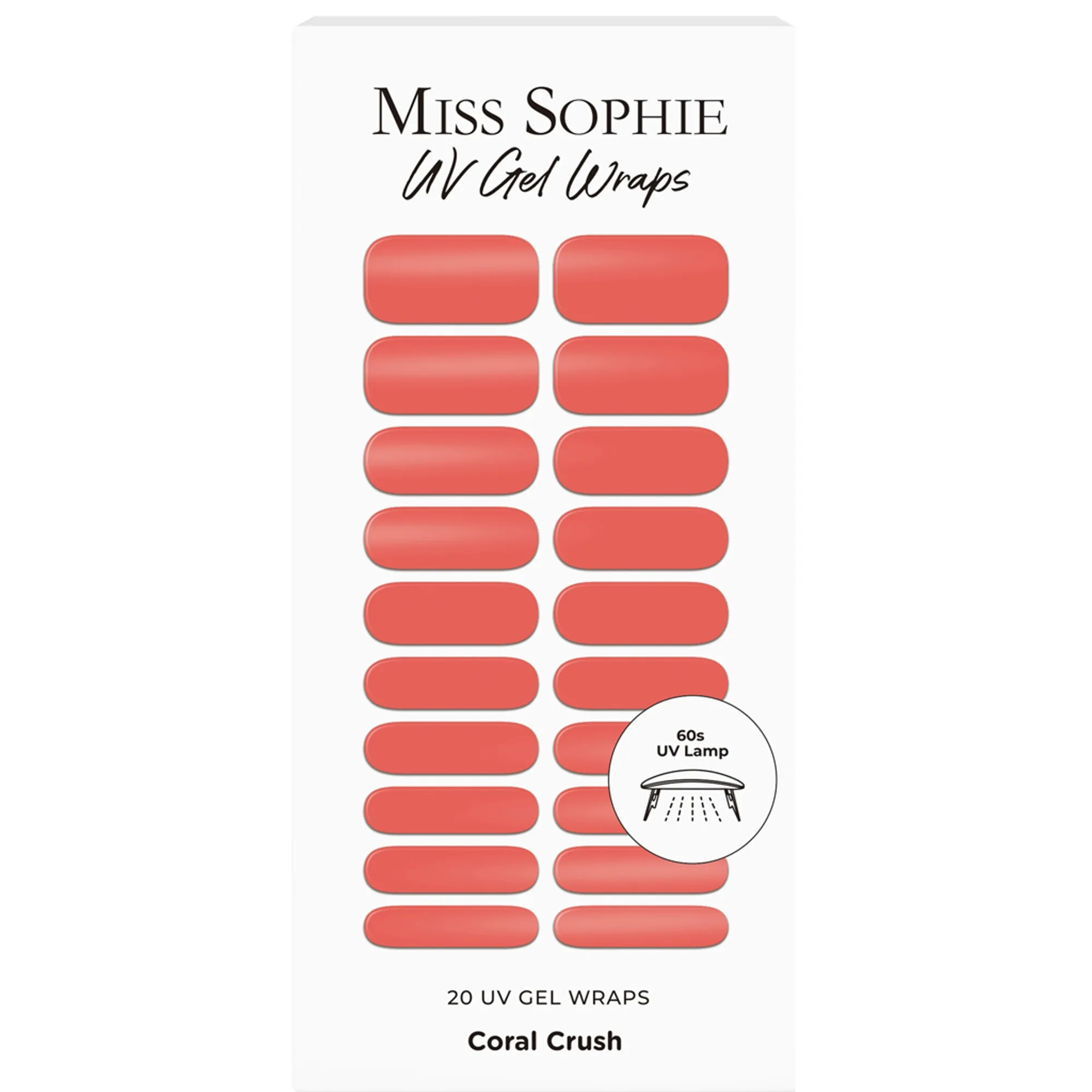 Miss Sophie UV Gel Wraps Coral Crush Kynsikalvot