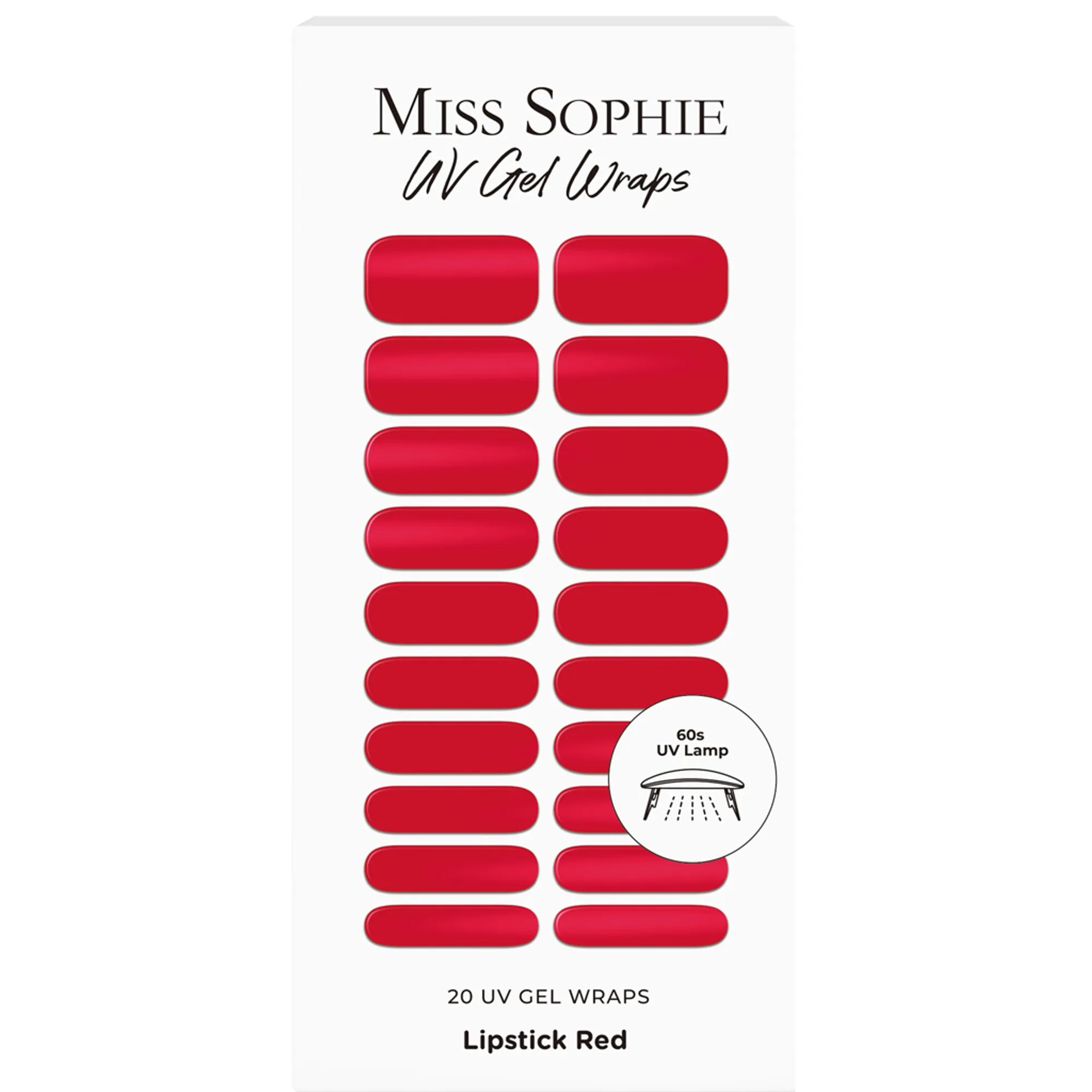 Miss Sophie UV Gel Wraps Lipstick Red Nagelfolie