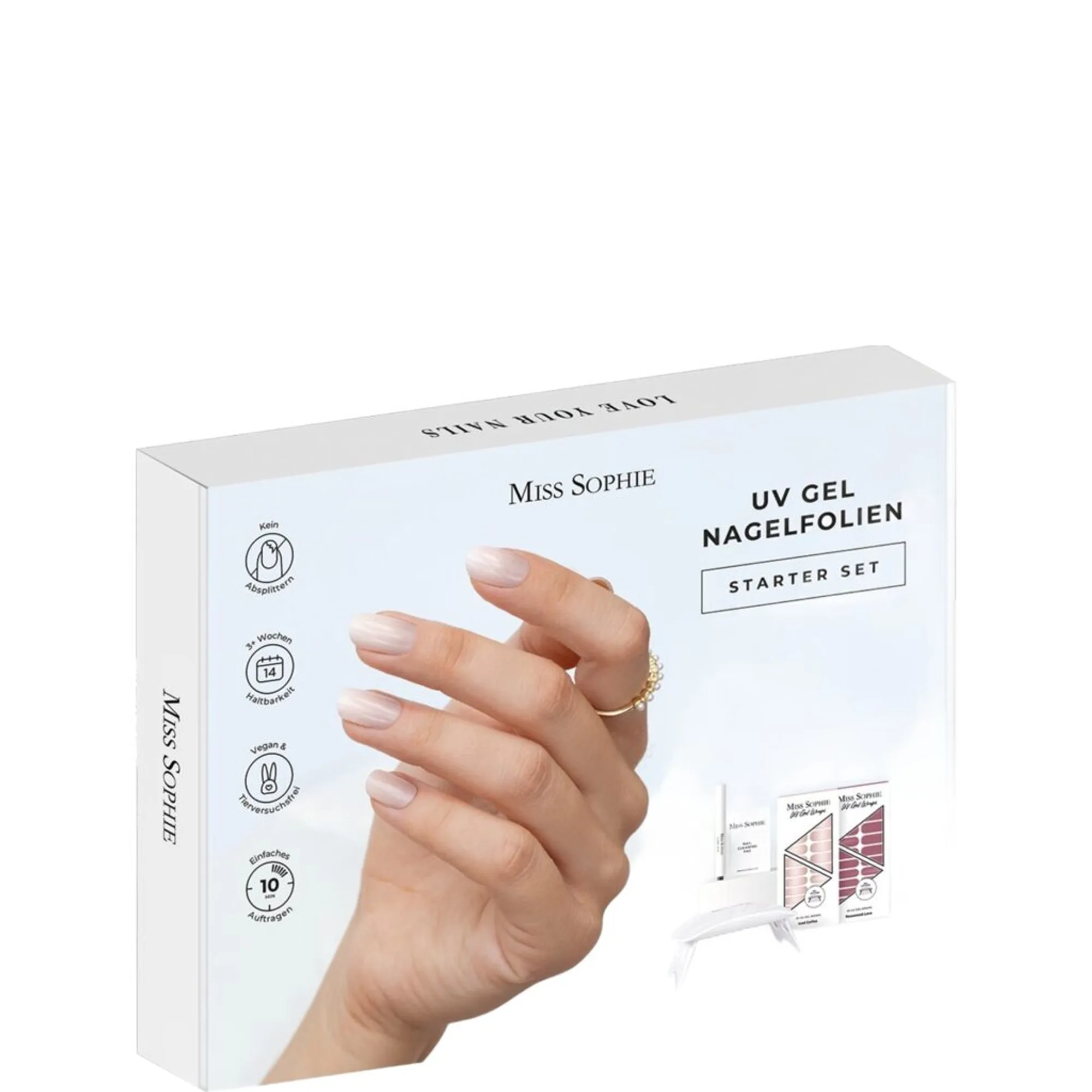 Miss Sophie UV Gel Wraps Starter Set UV (Rosewood Love UV & Iced Coffee UV) Nagelfolie