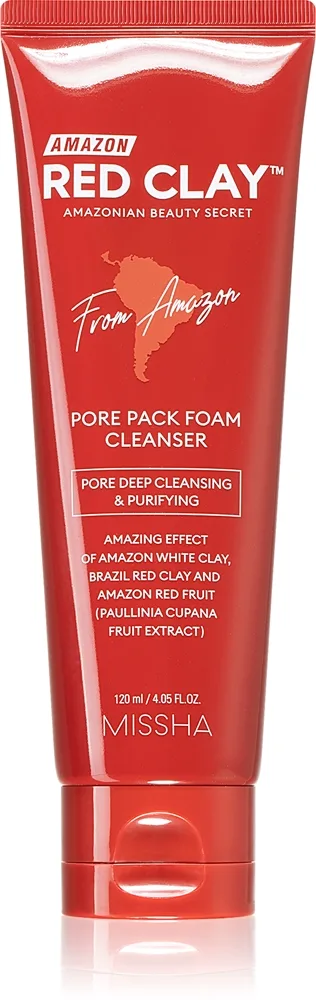 Missha Amazon Red Clay™ Dybderensende mousse Med ler 120 ml