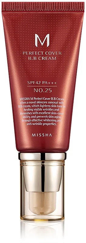 Missha M Perfect Cover BB creme Høj solbeskyttelse Skygge No. 25 Warm Beige SPF42/PA+++ 50 ml
