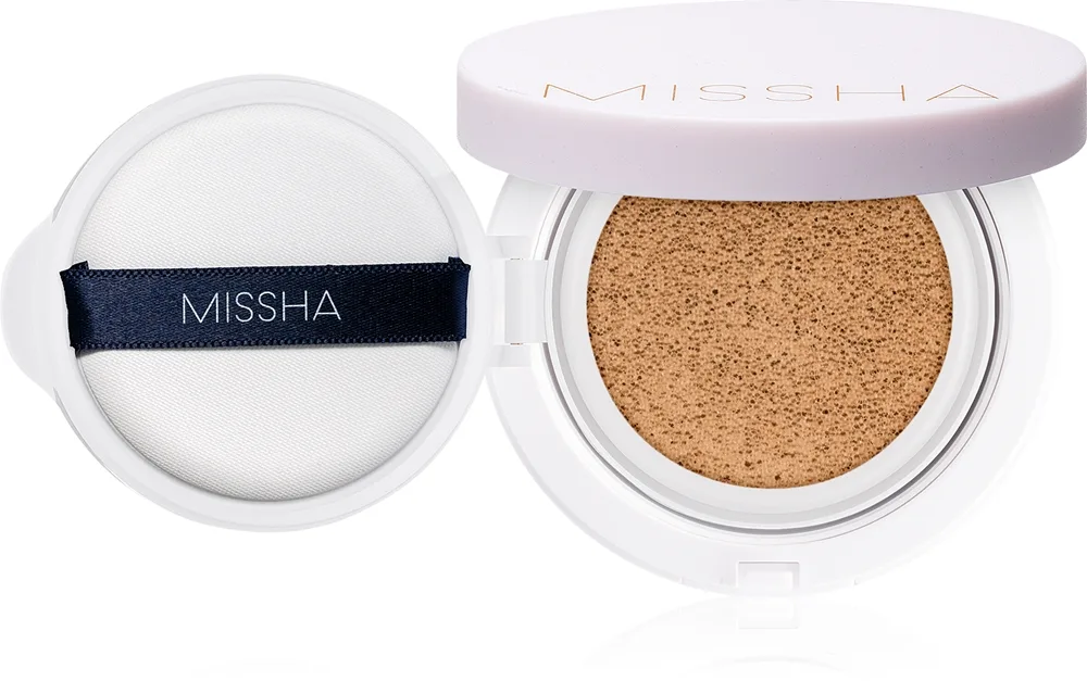 Missha Magic Cushion Cover Lasting langanhaltendes Make up im Schwämmchen SPF 50+ Farbton #27 Honey Beige 15 g